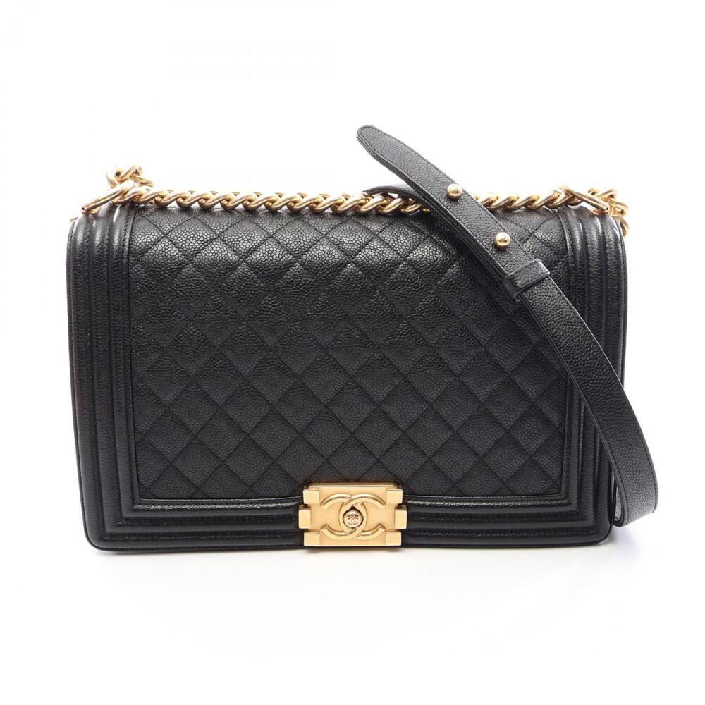 Chanel Boy Large Matelassé Shoulder Bag/Handbag, Caviar Leather (Grained Calf...